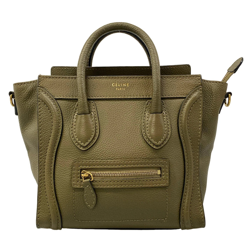 Celine Luggage Nano Shopper Khaki #311790C19B